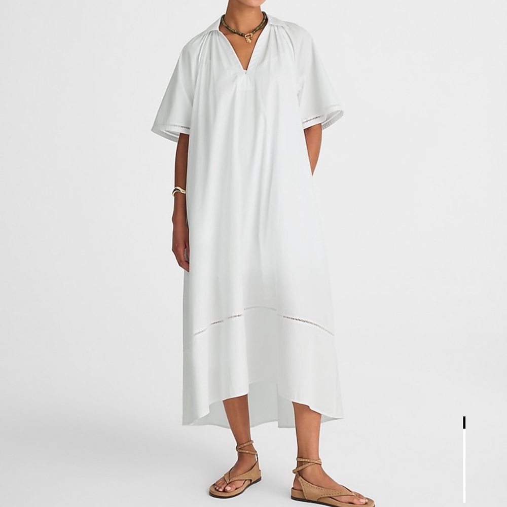 Madewell Poplin Splitneck Midi Shirtdress NWT